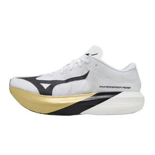 Mizuno 美津濃 競速跑鞋 Hyperwarp Pure 男鞋 白黑金 碳板 ORIGAMI J1GC2675-01