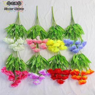 ☘花澗☘ 模擬花束 人造花 永生花 模擬康乃馨 仿真花 模擬花束塑膠客廳餐桌插花假花裝飾絹花擺件擺設
