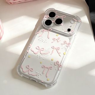 星星蝴蝶結適用蘋果華為vivo小米oppo榮耀透明iPhone17防摔手機殼