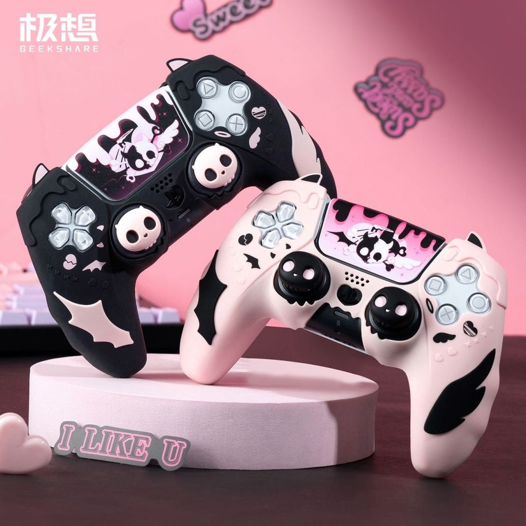 【新店特惠】極想ps5手柄保護套可愛軟殼國行遊戲配件SwitchNsPro硅膠套搖桿帽