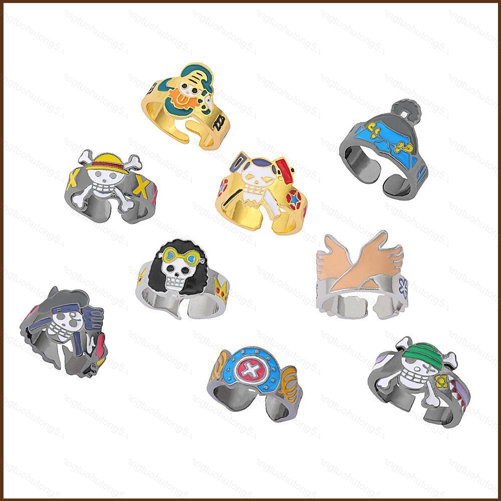 HT5 ONE PIECE 娜美戒指動漫時尚百搭托尼托尼喬巴路飛飾品配件 TH5