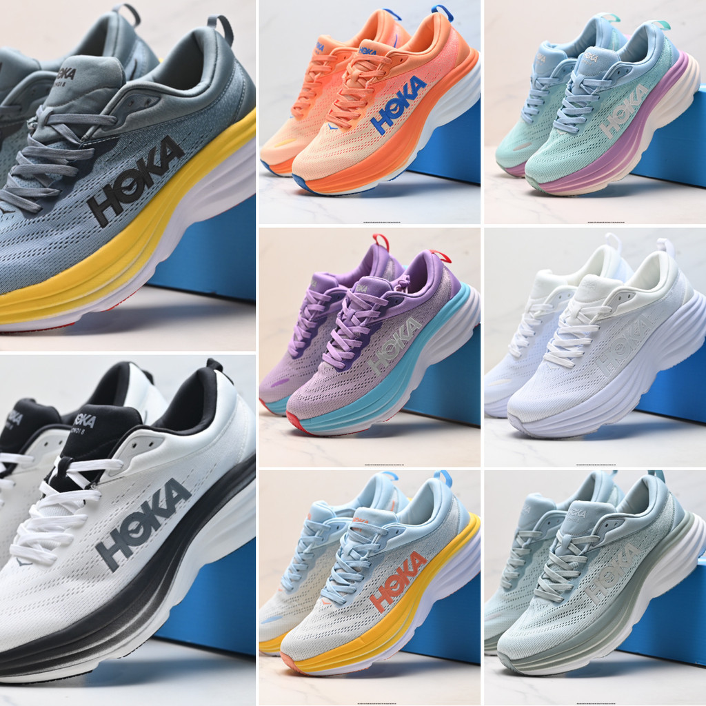 TOP HOKA Bondi 8 男士馬拉松輕便緩震透氣跑鞋 LUXT