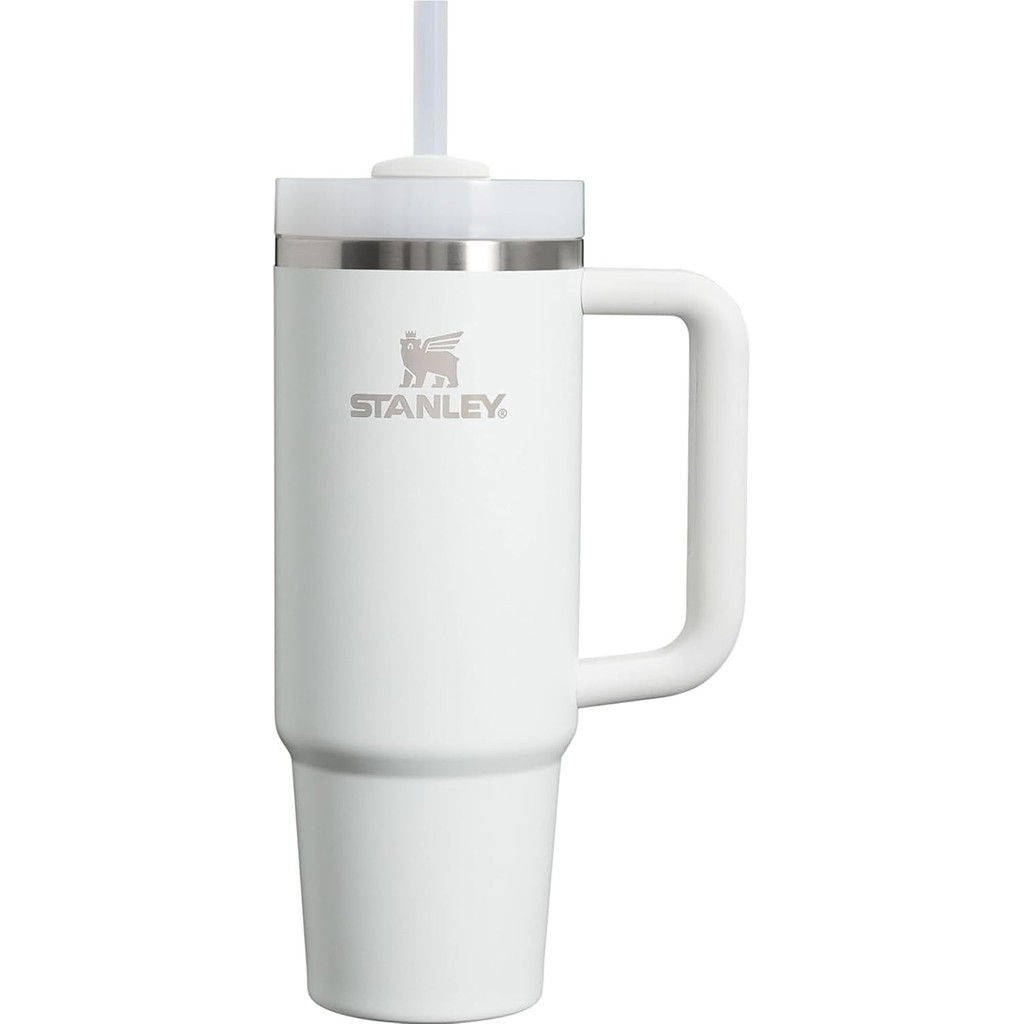 STANLEY Quencher H2.0 玻璃杯帶手柄和吸管 30 盎司 | Flowstate 3 位蓋 | 兼容旅