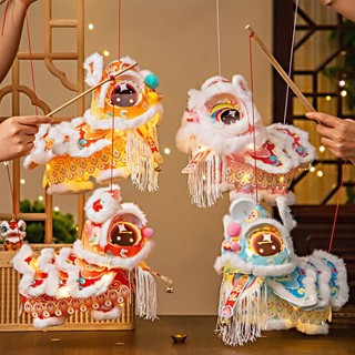 特價💡2026新年馬年醒獅燈籠兒童 手工diy材料元宵手提古風髮光花燈擺攤 燈籠 元宵燈籠 醒獅燈籠 過年燈籠 手工燈籠