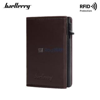 免運🛒全場8折👜 新款男士卡包 baellerry商務RFID自動彈卡側推卡夾拉鍊磁吸錢夾男