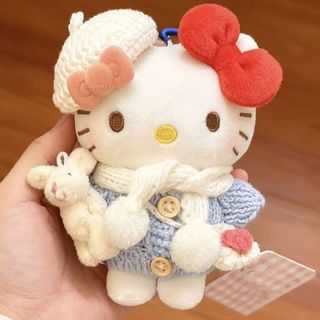 台灣出貨💗hellokitty掛件 包掛飾 可愛毛衣玩偶 diy 原創 手工 情侶 節日禮物 毛絨玩偶