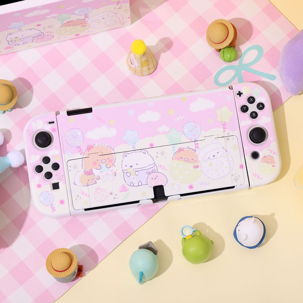 【限時免運】SWITCH OLED保護殼Switch2保護殼可插底座殼可開支架  角落生物