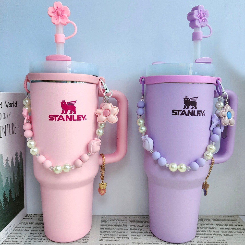 【蝴蝶結水杯掛繩】愛心杯鏈 適用Stanley保溫杯提繩 Wedgwood水杯手拎繩 水壺手提掛繩