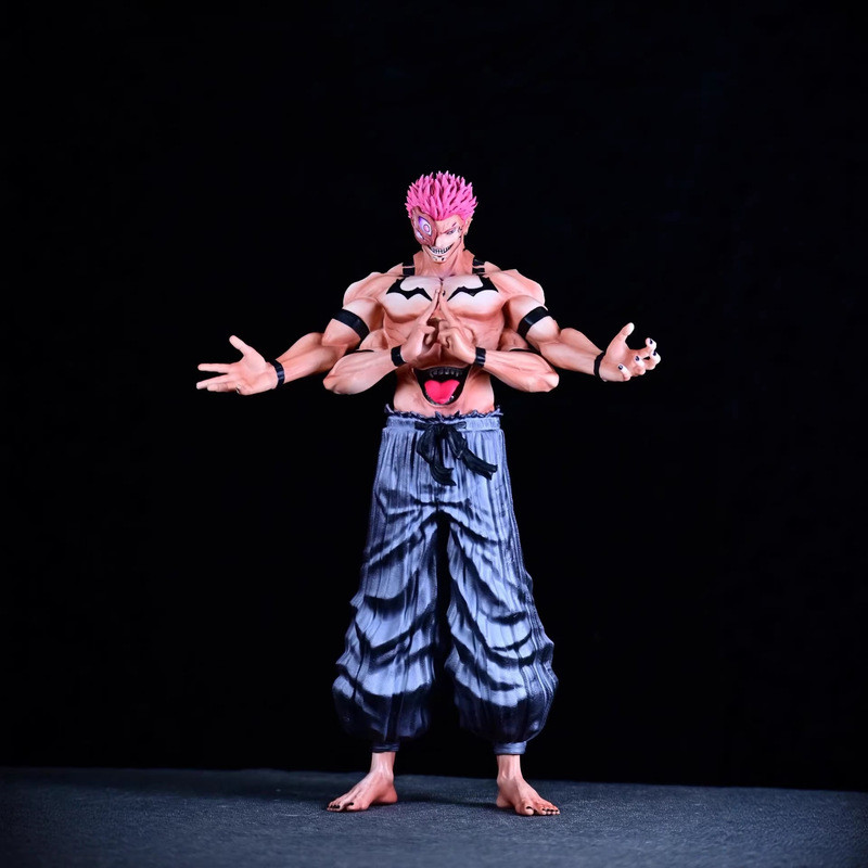 跨境新品 咒術迴戰兩面宿儺 詛咒之王兩面宿儺 單人物雕像公仔手辦模型 盒裝擺件