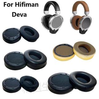 M#耳機套適用HIFIMAN海菲曼DEVA頭戴式動圈耳機更換替換耳罩耳墊皮套海綿套