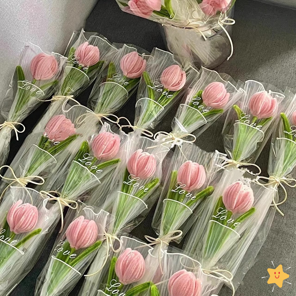 母親節禮物成品扭扭棒鬱金香花束七夕禮物送女友媽媽成品出貨工廠批發