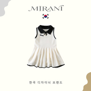 MIRANI韓國女童洋裝 兒童洋裝 寶寶夏日服飾 女寶夏裝 3-12歲公主裙 中大童連身裙 兒童polo學院風休閒背心裙