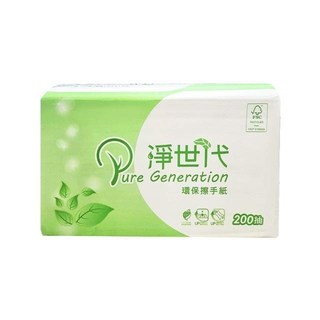 【南紡購物中心】淨世代環保擦手紙200張x20包/箱