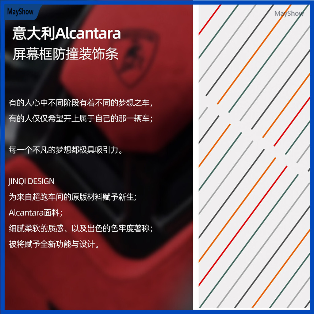 【關注減50】免運 Tesla Model Y 2025款 煥新Y 中控導航屏幕框保護條 翻毛皮熒幕邊框貼條 改裝飾配件