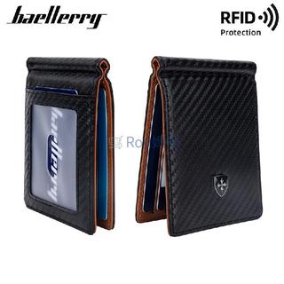 免運🛒全場8折👜 男士卡包新款baellerry歐式碳纖維多卡位防盜卡夾RFID 美金夾錢包