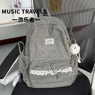 *臺灣出貨*【遊樂者】書包女國中生雙肩包百搭星星印花ins大容量日系大學生揹包熱賣