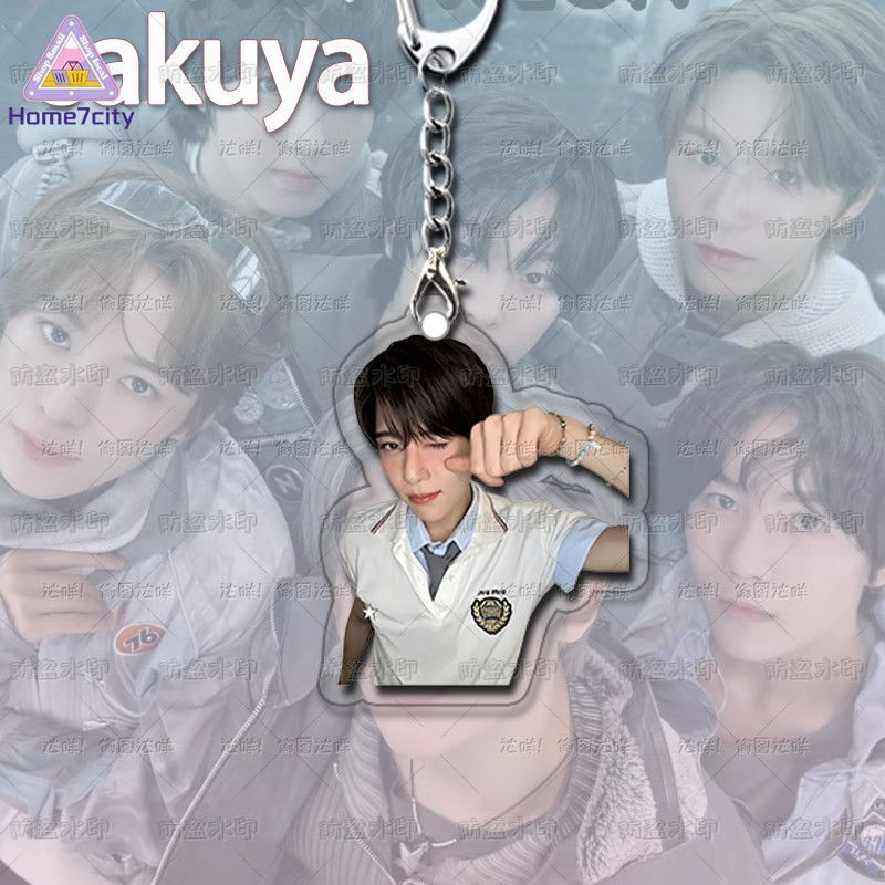 現款免運🔥NCT周邊 愛豆周邊 nctwish全員鑰匙扣sakuya表情包男團亞克力掛件學生書包便攜飾品 明星周邊