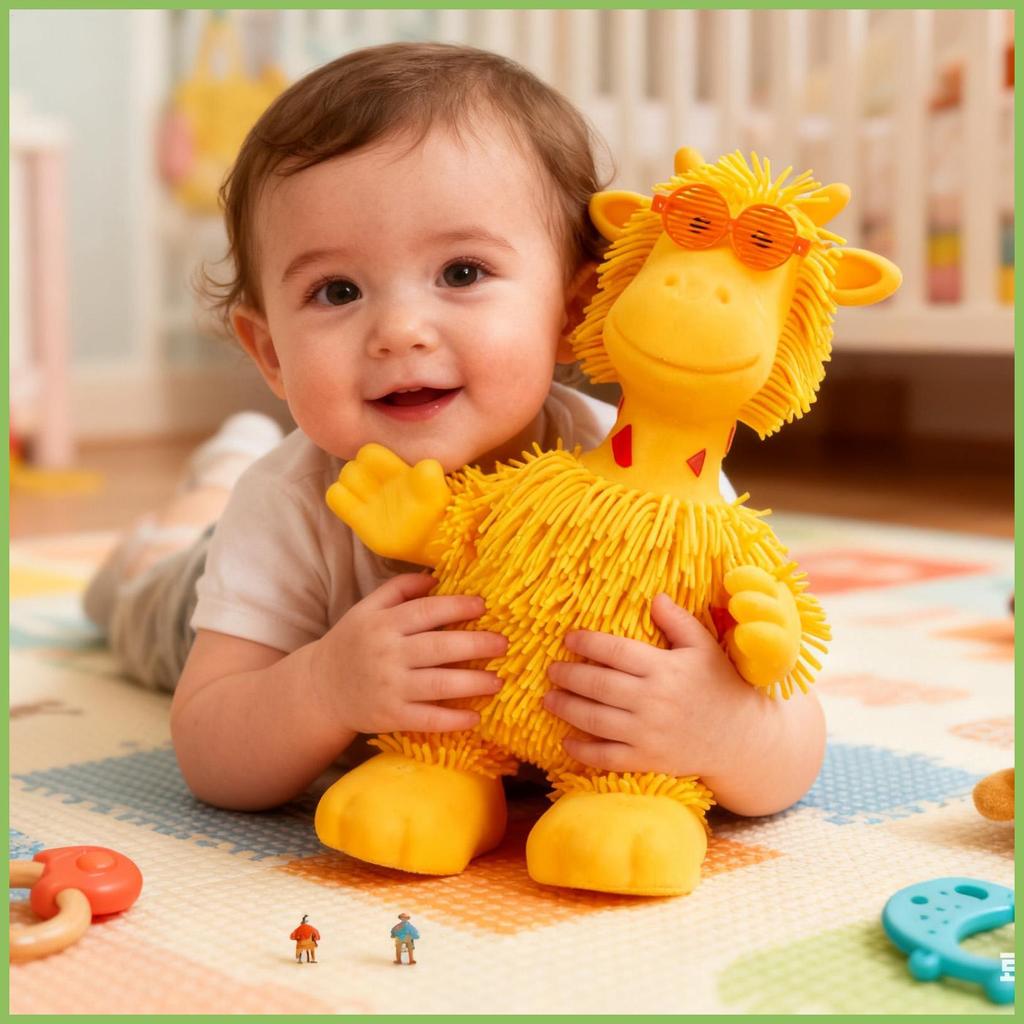 音樂玩具長頸鹿音樂玩偶遊戲角色軟玩偶帶音樂兒童兒童青少年男孩女孩家用qiazhilth