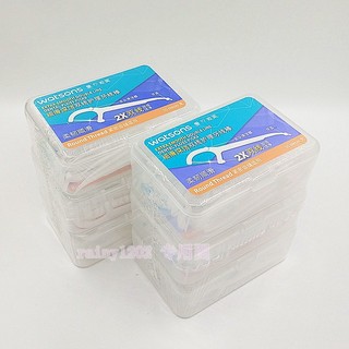 兒童牙線 牙線棒 屈臣氏細滑深潔雙線護理牙線棒50支6盒細線300支緊密齒縫