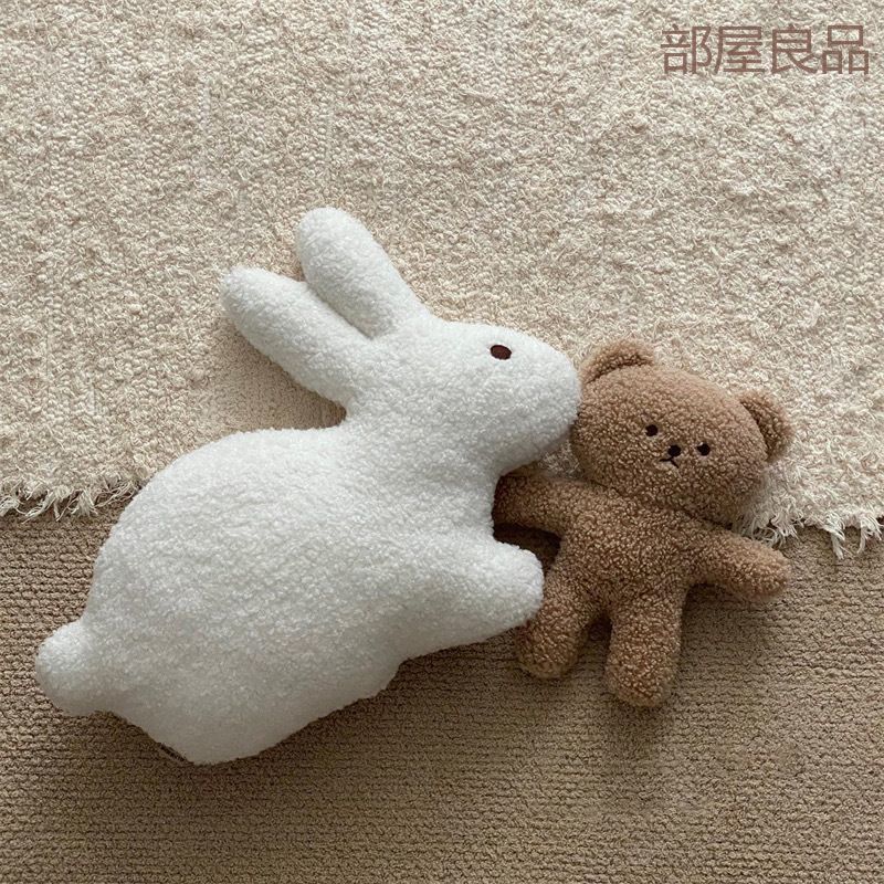 台灣出貨❤️韓國ins毛絨安撫小兔子 可愛寶寶玩具小兔子玩偶嬰兒小衆拍照道具