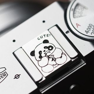 🔥 熊貓卡通定製金屬熱靴蓋 適用GFX100S/X100V/XT20理光GR3