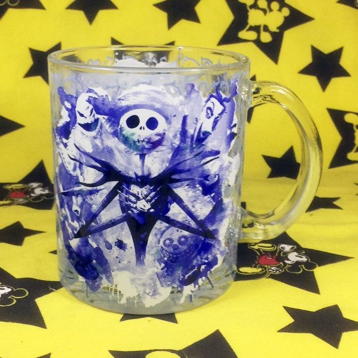 美國進口耶誕驚魂夜怪誕城之夜傑克骷髏人水杯酒杯玻璃馬克杯子