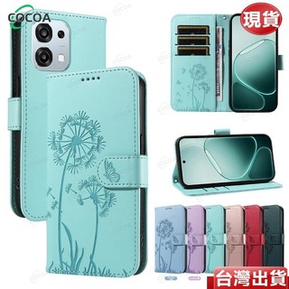 壓花紋蒲公英掀蓋保護皮套 Oppo A6 Pro A6s A36 A38 A60 A76 A78 A79 翻蓋手機殼