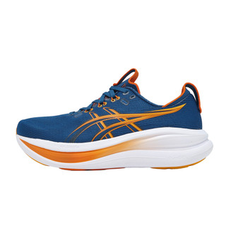 Asics 亞瑟士 慢跑鞋 GEL-Nimbus 28 2E 寬楦 男鞋 藍橘 緩震 1011C144401 [ACS]