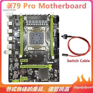 X79 Pro主機板+開關線DDR3 LGA 2011千兆網絡卡支持E5 V1 V2 E5-2650 V2 2680 264