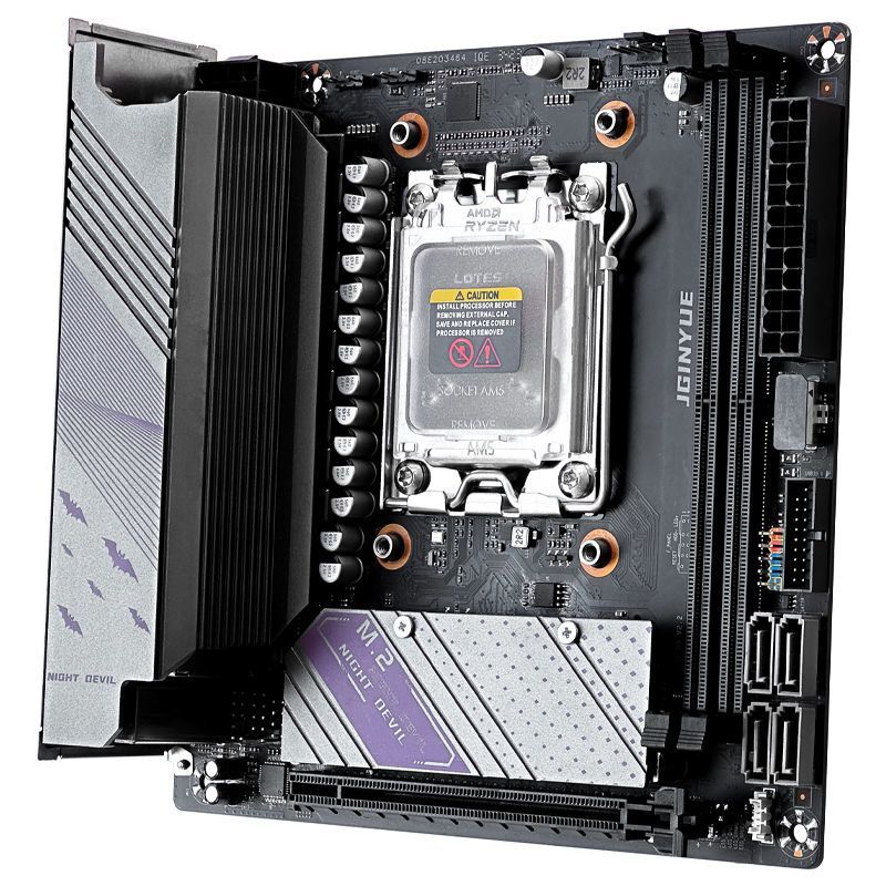 關注立減&【精粵】B650i Night Devil主板itx迷你DDR5電腦AM5支持7000系列CPU