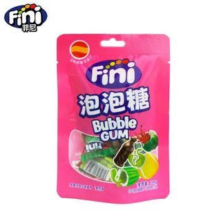 西班牙進口Fini菲尼夾心泡泡糖34g混裝網球西瓜可樂蜜瓜味口香糖