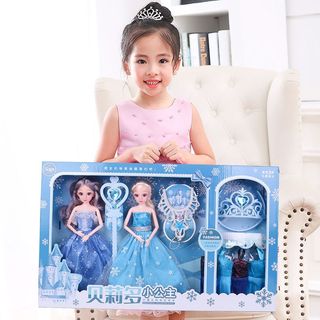 【冰雪奇緣 公主城堡 模型 玩具 手辦】冰雪愛莎洋娃娃全套一整套大禮盒生日禮物小公主玩具小女孩地攤 禮物