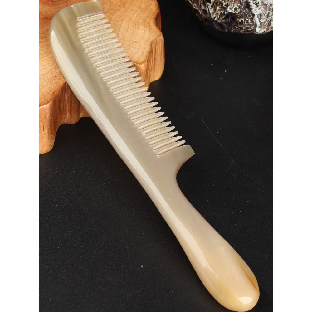 正品牛角梳天然靜電脫髮防純情人刻字禮品女犛牛白水牛按摩梳子
