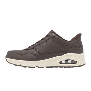 Skechers 休閒鞋 Uno Slip-Ins 男鞋 棕米白 氣墊 緩衝 彈性鞋帶 183023CHOC [ACS]