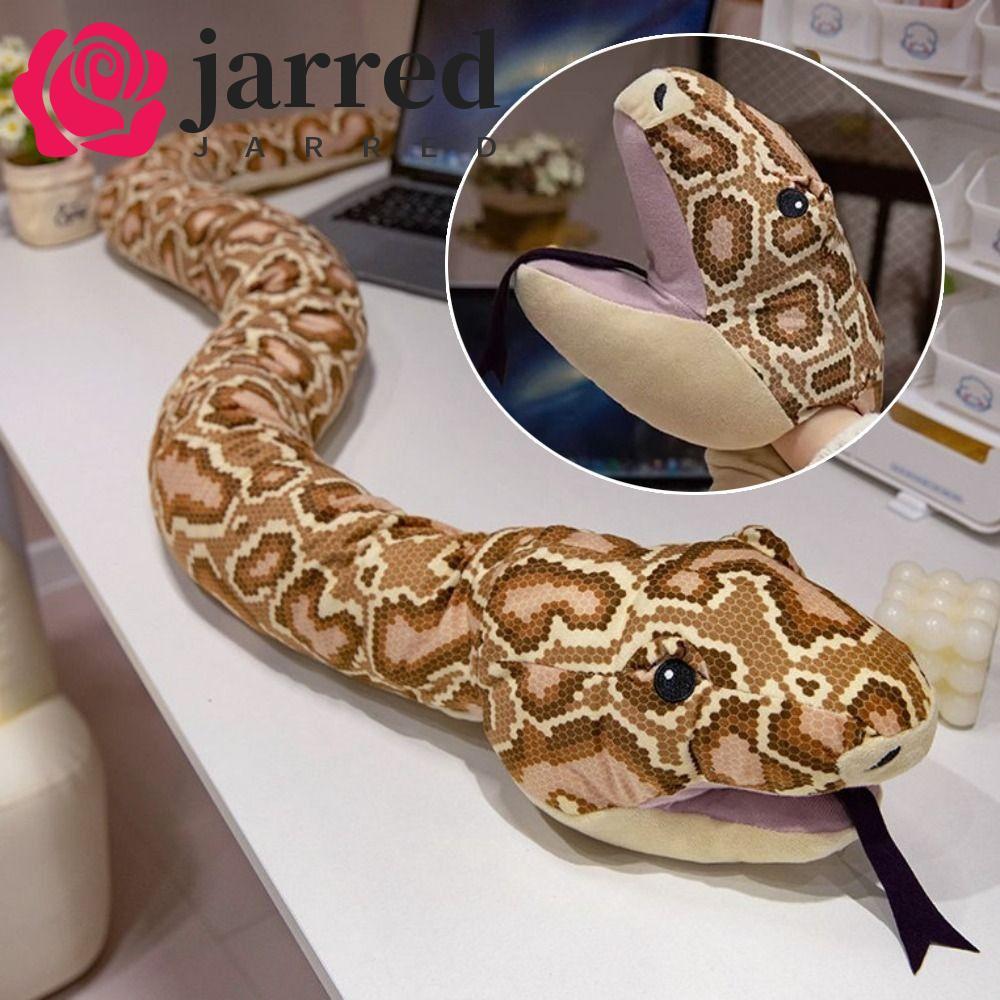 JARRED 填充蛇娃娃,仿真長巨型蛇毛絨玩具,眼鏡蛇搞笑家居裝飾動物手偶玩具派對