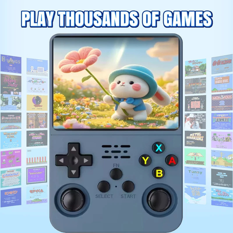R36S 復古手持視頻遊戲機 Linux 系統 3.5 英寸 IPS 屏幕遊戲設備便攜式袖珍視頻播放器 64GB 128
