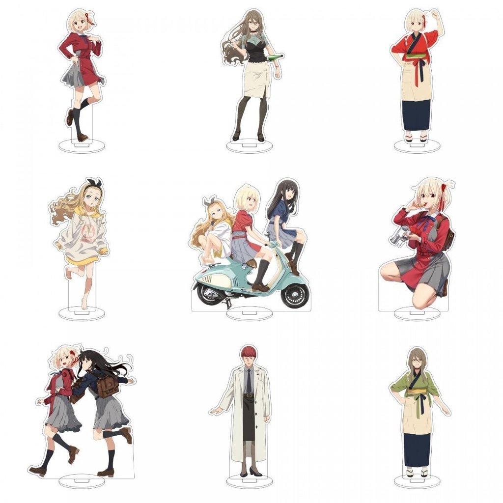 ✨免運✨井之上瀧奈 動漫週邊 16CM莉可麗絲立牌錦木韆束井之上瀧奈中原美月久瑠美亞克力擺件 KAOF