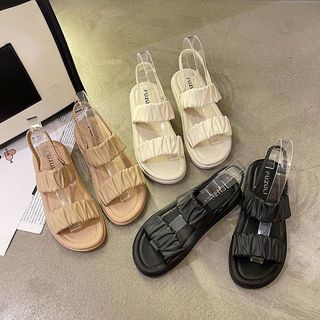 羅馬涼鞋女 仙女風韓版鬆糕厚底 學生夏季時尚涼鞋 網紅休閒女鞋 增高顯瘦 防滑軟底 百搭外穿 渡假沙灘鞋 台灣出貨