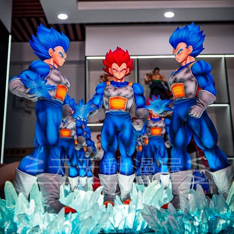 免運 七龍珠模型 JT廠 麒麟行走貝吉塔 超藍貝吉塔 雙頭替換 可發光 1/6 公仔 擺件 盒裝 禮物