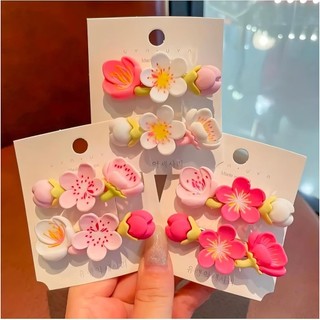 Kiara Cherry Blossom 髮夾批發甜美日式女孩髮夾心形可愛櫻花髮夾劉海髮飾