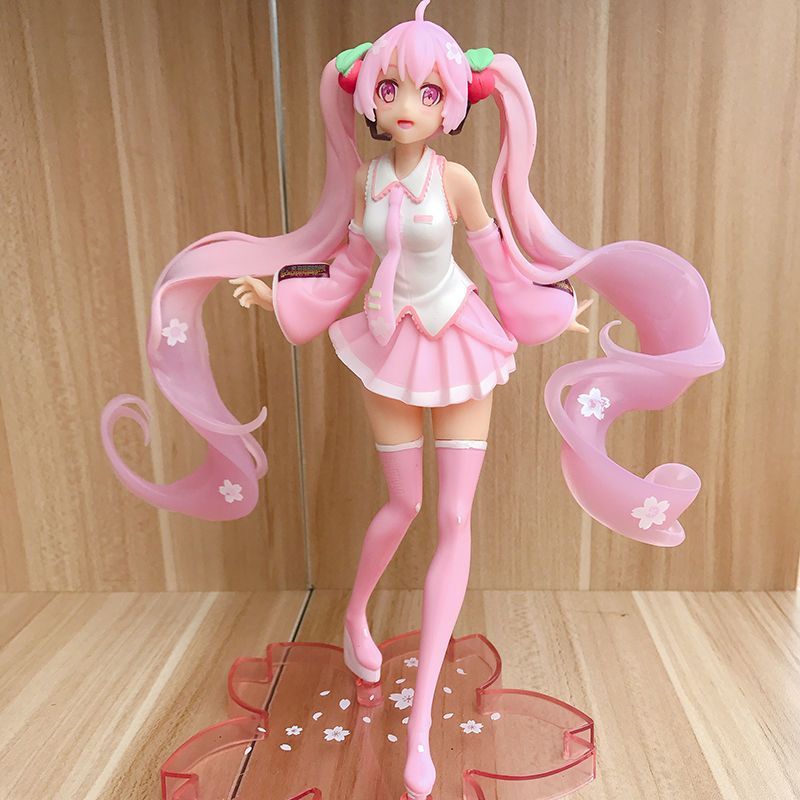 臺灣現/🎀擺件 桌面可愛擺件 迷你擺件超萌初音未來miku櫻花初音兔耳初音擺件蛋糕裝飾優質手辦