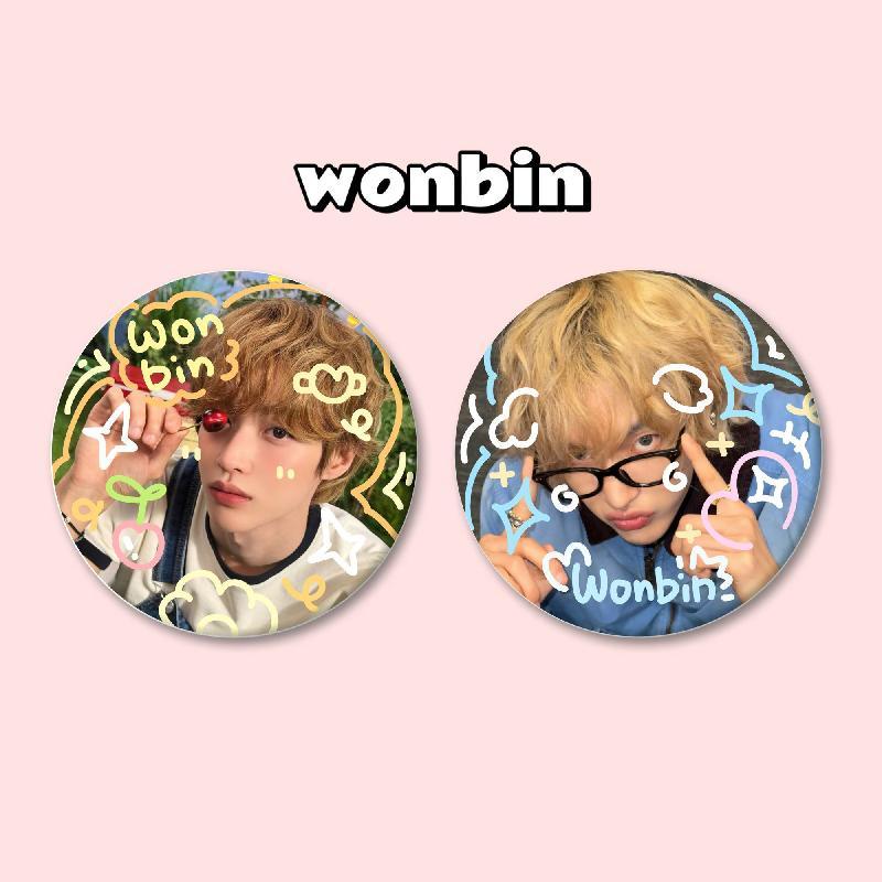𝙍𝙄𝙄𝙕𝙀 𝙒𝙊𝙉𝘽𝙄𝙉 朴元彬 粉絲應援 掛飾 周邊 包包掛件朴元彬WONBIN周邊塗鴉徽章 谷