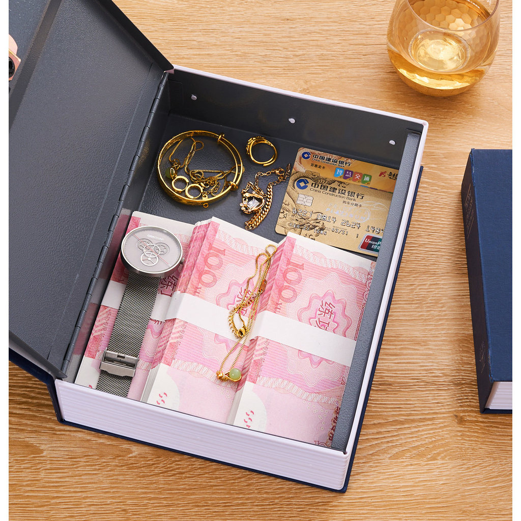 Ω書本保險箱T現貨 日本進口MUJIE仿真書本 保險箱 加厚迷你小型帶鎖隱藏密碼家用防盜