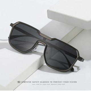 2024 Metal sunglasses 歐美方形太陽鏡蒸汽朋克金屬墨鏡太陽眼鏡