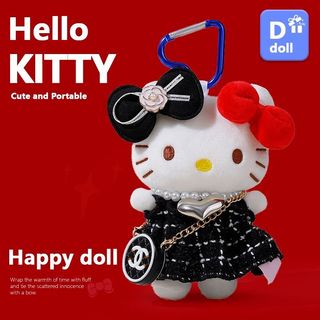 ⭐臺灣出貨⭐kt小香風掛件哈嘍kitty貓包包揹包裝飾書包鑰匙扣高級感包包 吊飾 掛件 毛絨公仔 鑰匙扣 書包掛飾布玩偶