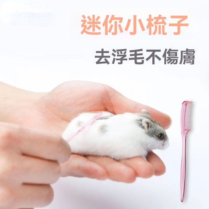 【鼠來寶 鼠鼠D樂園】迷你小梳子 仓鼠梳毛发 掉毛 脱长毛 金丝熊小梳子 蜜袋鼯小梳子 小宠梳子 仓鼠用品全套