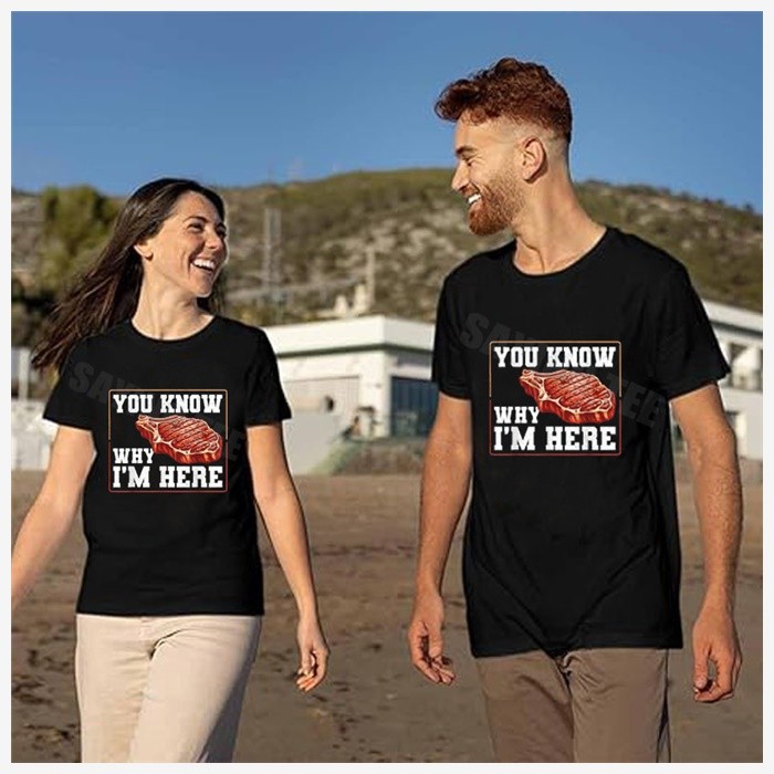 COD 你知道我為什麼在這裡 Stake 燒烤 T恤 Y2k 朋友 新奇禮物 幽默 搞笑美食 說 T恤 棉質短袖襯衫 上