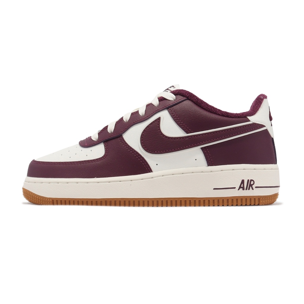 [FLOMMARKET] Nike Air Force 1 Low GS  酒紅白 大童  DQ5972-100