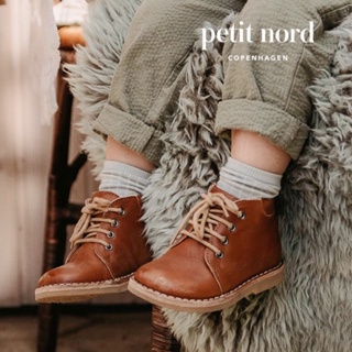 丹麥 Petit Nord【限量現貨】白蘭地棕經典手工製小皮靴