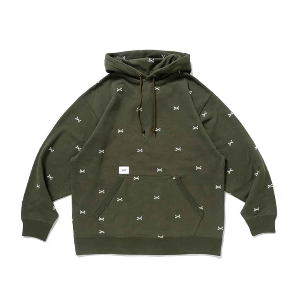 [FLOMMARKET] WTAPS ACNE / HOODY / CTPL. TEXTILE 滿版骨頭帽T 軍綠